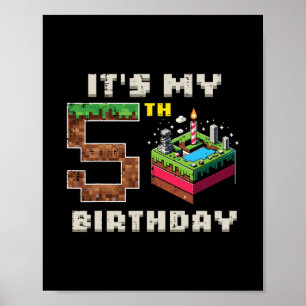 Affiche Mon jeu pixel de 5 ans pour mon anniversaire avec 