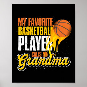 Affiche Mon Joueur Bysketbyll Favori M'Appelle Grandma Bys