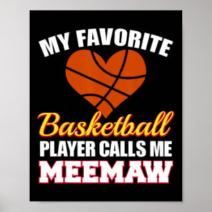 Affiche Mon joueur de basket préféré m'appelle Meemaw Funn