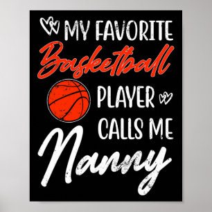 Affiche Mon joueur de basket préféré m'appelle Nanny Funny