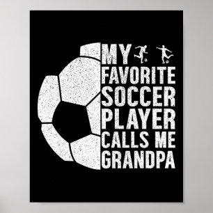 Affiche Mon Joueur De Football Favori M'appelle Papy Drôle
