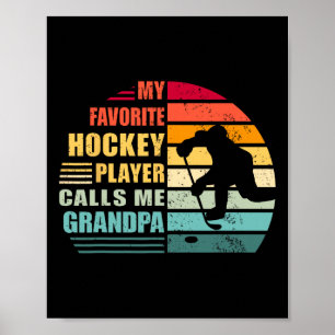 Affiche Mon joueur de hockey préféré m'appelle Grandpa Fun