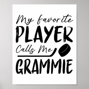Affiche Mon Joueur Favori M'appelle Grammie Joueur De Hock