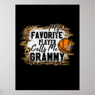 Affiche Mon Joueur Favori M'Appelle Grammy Basketball Noël