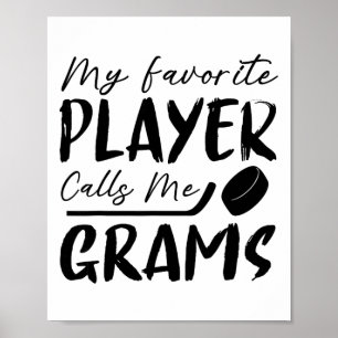 Affiche Mon joueur préféré m'appelle Grams Hockey Player