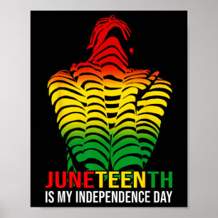 Affiche Mon Jour de l'Indépendance Afro-Américain Africain