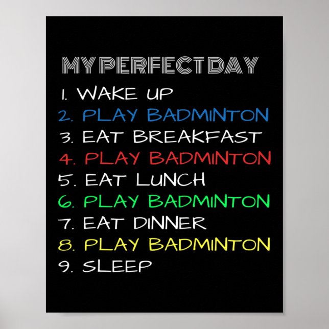 Affiche Mon jour parfait Dminton Cool drôle (Devant)