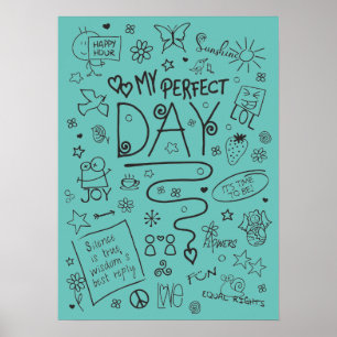 Affiche Mon jour parfait - Pensée positive 2