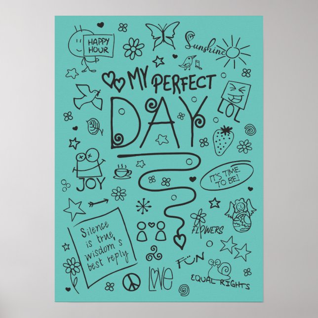 Affiche Mon jour parfait - Pensée positive 2 (Devant)