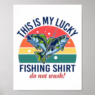 Affiche Mon Lucky Chemise de Pêche Jeunes Enfants Femmes G