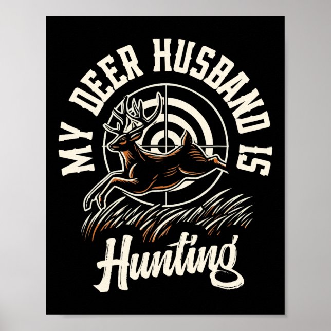 Affiche Mon mari cerf chasse  (Devant)