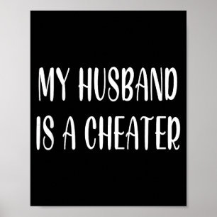 Affiche Mon mari tricheur citation couple drôle apparié hu