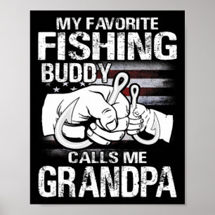 Affiche Mon meilleur compagnon de pêche m'appelle Grand-pa