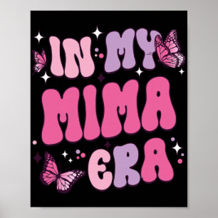 Affiche Mon Mima Era Funny Papillon Super Retro Mères D