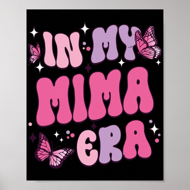 Affiche Mon Mima Era Funny Papillon Super Retro Mères D (Devant)