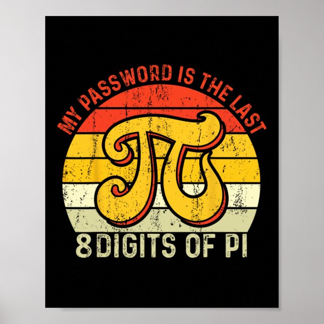Affiche Mon Mot Est Le Dernier 8 Chiffres De Pi (Devant)
