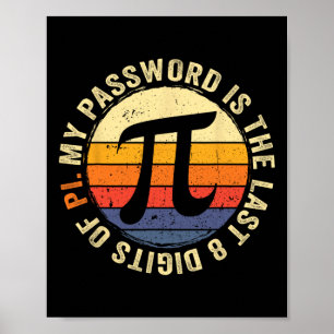 Affiche Mon Mot Est Le Dernier 8 Chiffres De Pi Math Lover