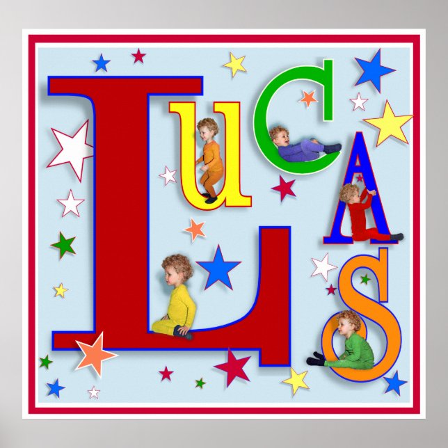 Affiche Mon nom - "Lucas" Imprimer (Devant)