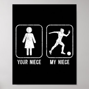 Affiche Mon Oncle De Foot De Nièce D'un Joueur De Football