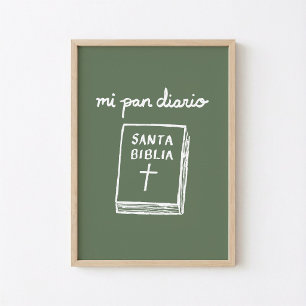 Affiche Mon Pain Quotidien Sainte Bible Art Chrétien