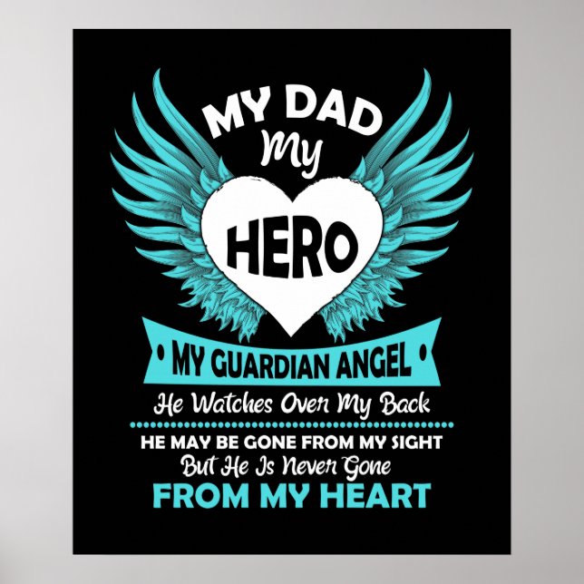 Affiche Mon papa mon héros mon ange gardien (Devant)