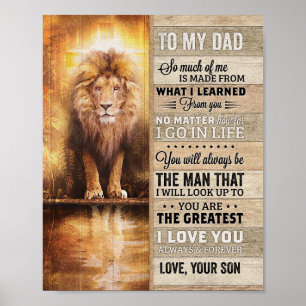 Affiche Mon Père Don À Mon Père Je T'Aime Tant