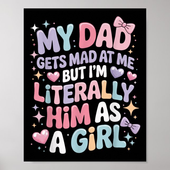 Affiche Mon Père Est Fâché Contre Moi, Mais Je Suis Littér (Devant)