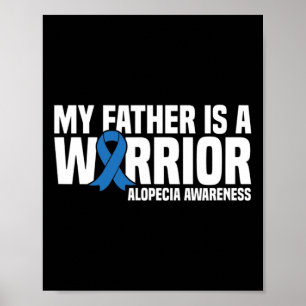 Affiche Mon père est un Guerrier Bleu Ribbon Alopecia Laur