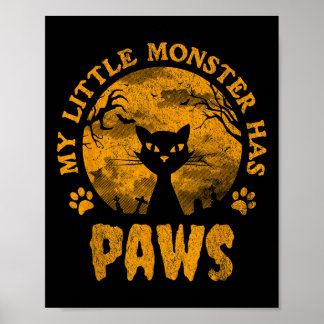 Affiche Mon Petit Monstre A Des Patrouilles Chat Éffrayant
