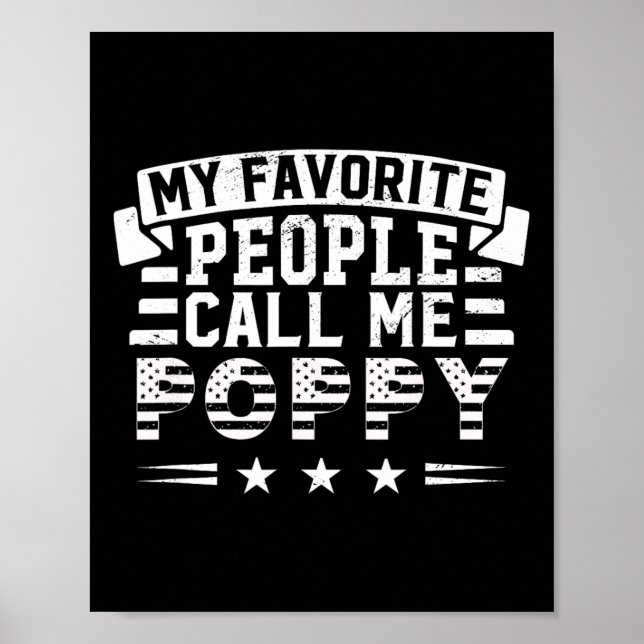 Affiche Mon peuple favori me traite Poppy Funny Père's Da (Devant)