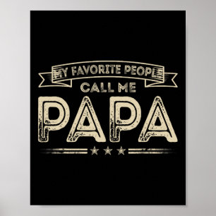 Affiche Mon Peuple Préféré M'Appelle Papa Funny Grand-Père