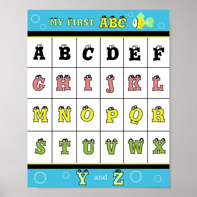 Affiche Mon premier ABC Poisson doré  (Devant)