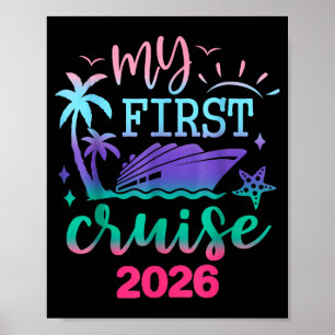 Affiche Mon premier croisière 2026 Voyage de vacances en f