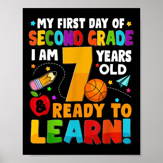 Affiche Mon Premier Jour De 2E Année Prêt À Apprendre Le K (Devant)