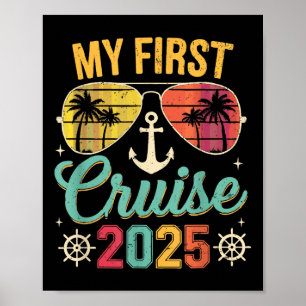 Affiche Mon premier voyage en croisière 2025 Navire de vac