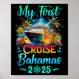 Affiche Mon premier voyage en croisière Bahamas 2025 en fa