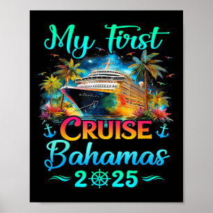 Affiche Mon premier voyage en croisière Bahamas 2025 en fa