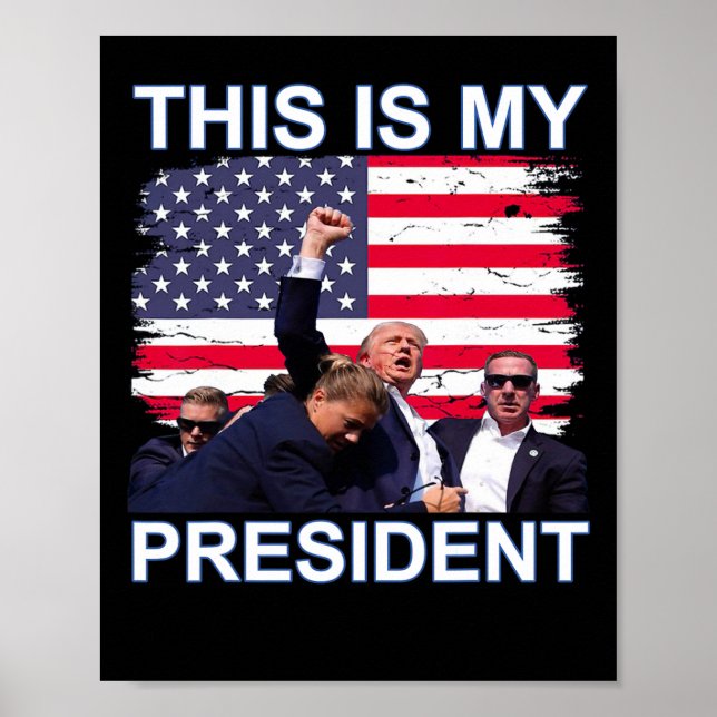 Affiche Mon Président Trump aux élections de 2024 (Devant)