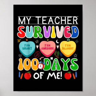 Affiche Mon Professeur A Survécu 100 Jours De Moi 100E Jou