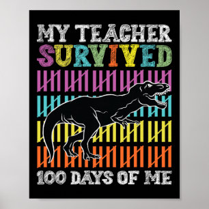 Affiche Mon Professeur A Survécu 100 Jours De Moi Dinosaur