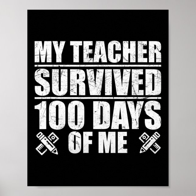 Affiche Mon Professeur A Survécu 100 Jours De Moi Étudiant (Devant)