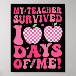 Affiche Mon professeur a survécu 100 jours garçons enfants