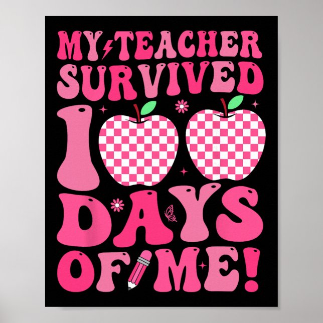 Affiche Mon professeur a survécu 100 jours garçons enfants (Devant)