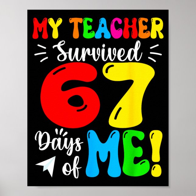 Affiche Mon professeur a survécu 67 jours de mes étudiants (Devant)