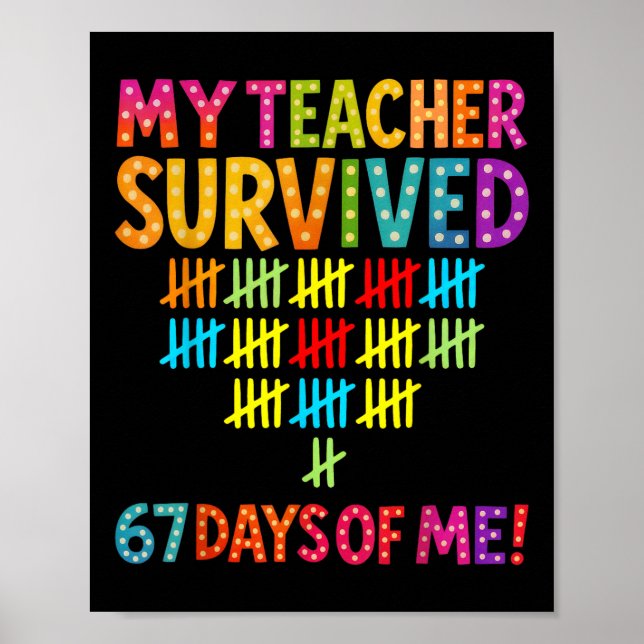 Affiche Mon professeur a survécu 67 jours de moi Six Seven (Devant)