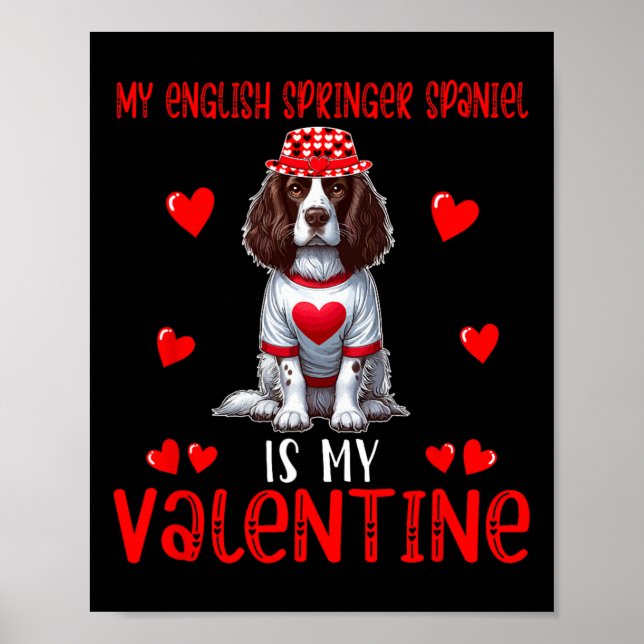 Affiche Mon Springer Spaniel anglais est mon cœur de la Sa (Devant)