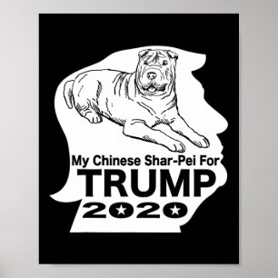 Affiche Mon T-Shirt chinois Shar-pei pour Trump