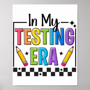 Affiche Mon test de l'ère Jour de test Enseignant Jour de 