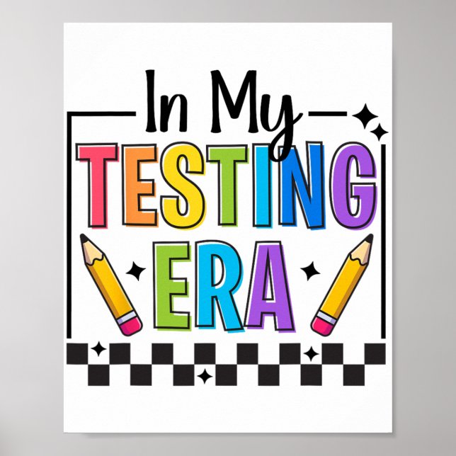 Affiche Mon test de l'ère Jour de test Enseignant Jour de  (Devant)