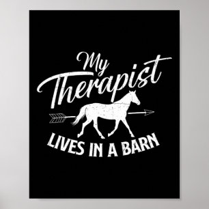 Affiche Mon Thérapeute Vit Dans Une Écorce - Cheval Lover